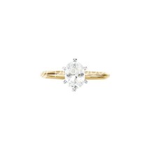 Oval Diamond Engagement Ring 14K Yellow Gold (1.01 Ct K VS1 Clarity) GIA  - £2,645.53 GBP