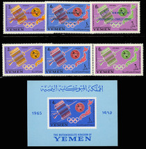 Yemen 145-47, 179-81 &amp; S/S - Telstar Satellite Mint NH Set - Stuart Katz - $19.95