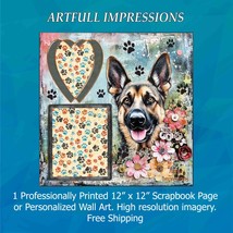 German Shepherd Dog Personalized Wall Art or Scrapbook Page - $403.44 MXN