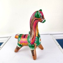 Mexican Pottery Hand Painted Folk Art Horse Bank Cancun - $31.68