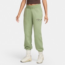 Nike Phoenix Fleece Women&#39;s High Waisted Green  Sweatpants Oversized FN7... - $38.40