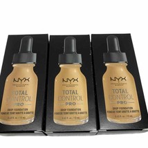 3 NYX Professional Makeup Total Control Pro Drop Foundation TCPDF15 Carmel NEW - £9.89 GBP