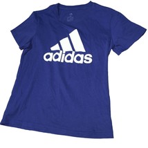 Adidas T Shirt Short Sleeve Blue Tee Youth Size Medium - $10.90