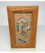 Native American Navajo Sand Painting &quot;Yei Female&quot; Indian Art Framed AZ - $38.99