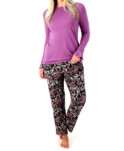 Stan Herman Luxe Sweater Knit Crew Neck Top &amp; Relaxed Pant PJ Set-Lavendar, S - £20.30 GBP