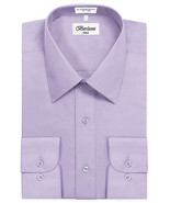 Berlioni Italy Men&#39;s Classic Barrel Cuff Solid Lavender Dress Shirt XL 3... - $20.12