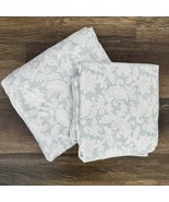 Charisma Blue White Paisley King Flat &amp; Fitted Sheet Set Polyester Micro... - $733.58 MXN