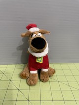 Scooby Doo Plush Christmas 6” Stuffed Animal Santa Jacket Beard &amp; Hat - £7.65 GBP