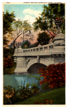 Cement Bridge Garfield Park Chicago Illinois White Border Postcard Unposted - £3.84 GBP