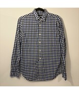 Banana Republic Mens Slim Fit Size SmallBlue &amp; White Gingham Check Dress... - $208.88 MXN