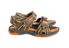 Realtree Fishing Boys Shoes Sz 4M Starfish Brown Orange Camo Sandals Water Shoes - £14.98 GBP