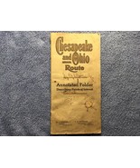 Chesapeake and Ohio Route ANNOTATED FOLDER early 1900s Railway Line Broc... - $67.83 CAD