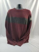 Men&#39;s Colombia Maroon Gray Wool Blend Sweater XL  - £31.55 GBP