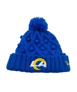 Los Angeles Rams Beanie Women&#39;s Royal Blue Cuffed Knit Hat with Pom New ... - €16,61 EUR