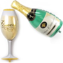 2PC Champagne Bottle, Balloon, Bridal Shower, Bachelorette, Anniversary ... - $7.99