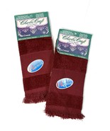 Charles Craft - Cranberry - Velour  Fingertip Towels - Set/2 - €8,73 EUR