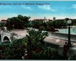 Bridge From Goat Isle to Mainland Niagara Falls New York NY UNP DB Postc... - $2.63