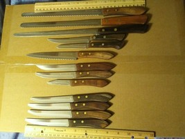 Vintage old knives Ekco Flint Vanadium Robinson 13 knives - £22.35 GBP