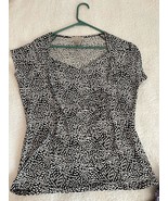 Susan Lawrence Short Sleeved Top Size XL Sweetheart Neckline Stretch - $12.99 CAD