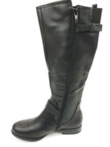 Naturalizer Womens Jeana Black Tumbled Synthetic Tall Riding Boots Size ... - £43.63 GBP