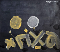 Painting Artwork Signed Adolph Gottlieb Oil On Canvas  Abstract Modern Art USA - £111.09 GBP