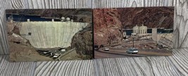 Hoover Boulder Dam Arizona Nevada Postcard Chrome Divided Unsent Vintage Set/2 - £3.90 GBP