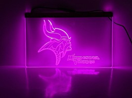 Minnesota Vikings LED Neon Light Sign NFL Football Fan Home Bar Man Cave... - £20.87 GBP