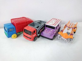4 Maisto Diecast Vehicles Garbage Truck, Tonka Race Track Maintenance, M... - £3.95 GBP
