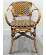 Vintage Bistro Style Rattan Curled Woven Back and Seat Arm Chair - €343,24 EUR