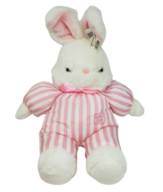 20&quot; VINTAGE CHOSUN BUNNY CLUB PINK + WHITE RABBIT NYLON STUFFED ANIMAL P... - £70.30 GBP