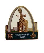 1997 High Hopes NUR Giraffe Enamel Lapel Pin Masonic Fraternal Award Pin - $13.50