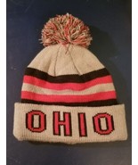 Ohio State Buckeyes Beanie Gray Red Winter Hat Adult Unisex Spirit Wear NEW - £7.57 GBP