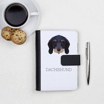 Notebook, book with a Dachshund Wirehaired dog. Geometric dog - £36.13 GBP