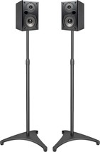 Perlesmith Speaker Stands Height Adjustable 19.29-44.29 Inch With Cable,... - £40.92 GBP