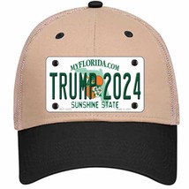 Trump 2024 Florida Novelty Khaki Mesh License Plate Hat - £22.79 GBP