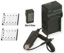 2 Two Batteries + Charger for Olympus VR-320 VR-330 SP-700 TG-310 X-15 X-560 WP - $23.88