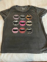 Guess Jeans ‘81 lips Graphic T-shirt Top Short Sleeve womens Large - €6,68 EUR
