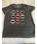 Guess Jeans ‘81 lips Graphic T-shirt Top Short Sleeve womens Large - $10.53 CAD