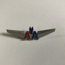 Vintage American Airlines AA Junior Pilot Flight Attendant Plastic Wings Pin  - £7.95 GBP