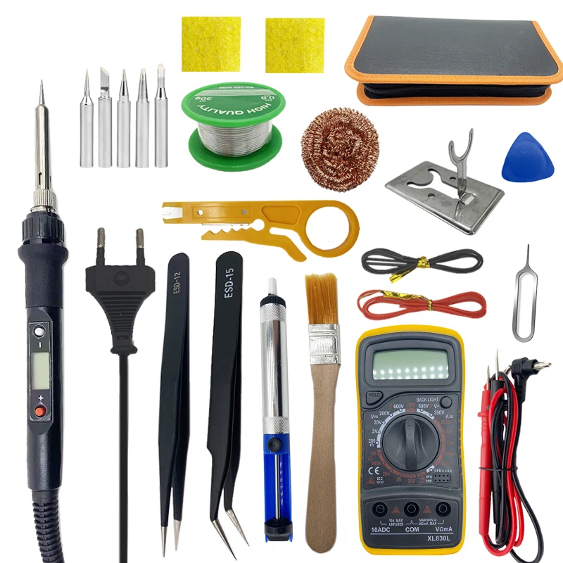 New Electric Soldering  Kit Set Digital Temperature Adjustable Welding Tool Sold - £50.44 GBP
