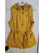 Womens S Love Tree Yellow Faux Fur Lined Removable Hooded Hooide Vest - $25.81 CAD