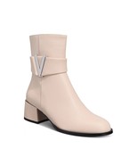 Vaila Womens 12 M Beige Cadence Zip Up Block Heel Boots NIB FG0 - $68.59