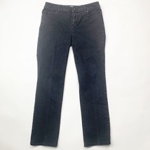 Additions by CHICO&#39;S Womens Jeans Size 0 4 Black Dark Wash Straight Leg Denim - £14.87 GBP