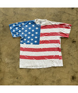 Vintage US Flag All Over Print Single-Stitch T-shirt - $35.00
