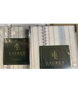 Ralph Lauren VILLANDRY Stripe TWO (2) European Flanged Edge SHAMS $350.0... - $98.99
