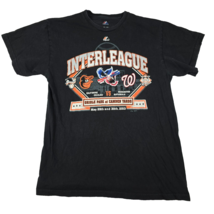 Majestic MLB Baltimore Orioles vs Nationals 2013 Interleague Shirt Men&#39;s Medium - £23.07 GBP