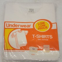 Sears Mens Vintage Underwear T Shirts Package Of 3 100% Cotton White M 38-40 - £38.78 GBP