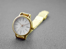 Rose Gold Ladies Minimalist Watches with Long Stripe Watch with Mesh Band  - £36.19 GBP