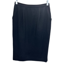 VTG Pendleton Pencil Virgin Wool Skirt Black Size 6 Straight Knee Length Pockets - £19.90 GBP