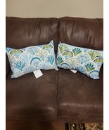 14&quot;  x 22&quot; Coral Springs/Seaglass Outdoor Lumbar Pillows (2-Pack) Garden... - $28.50
